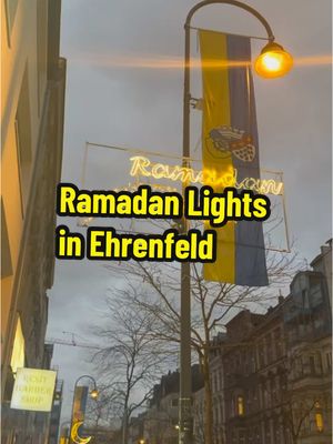 A post by @mitvergnuegenkoeln on TikTok caption: Ramadan meets Karneval - denn Köln ist bunt ✨Die Ramadan Lights lassen seit gestern Abend wieder die Venloer Straße in Köln-Ehrenfeld erstrahlen 💫🌟 😍  #Köln #cologne #ramadanlights #venloerstrasse #kölnehrenfeld