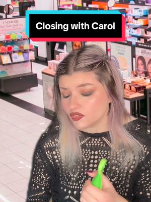 A post by @getlexxified on TikTok caption: What’s a synonym for chaos? Carol #greenscreen #sephora #pov #skit #customerservice #retail #comedy #funny #relatable #karen #fyp 