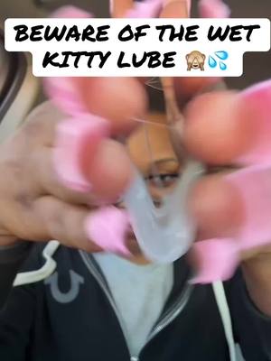 A post by @lifeasmaudie on TikTok caption: Warning ⚠️ only use these products on who’s really worth it! Trust me! If he acting like this with only one drop of the the wet kitty Lube  @Officially Pleasured imagine how he would act when I use the tightening wand with it 🫣  A Fool 🤣 #wetkittylube #wetkittylubereview 