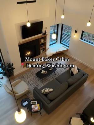 A post by @itsloganmarie on TikTok caption: 🚨 New Cabin Alert! This new build just outside of Mount Baker is the best basecamp for exploring one of the most beautiful parts of Washington #mountbaker #washington #cabinlife #seattle #cabininthewoods 