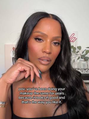 A post by @makeupshayla on TikTok caption: I’ve been doing my makeup the same for years because that’s the way I like it. #makeuptutorial #makeup @Kosas alchemy corrector @milkmakeup hydro tint 11 @Hourglass Cosmetics maple concealer  @DanessaMyricksBeauty cream blush creme brûlée & grape soda @TATTI LASHES US half lash Kosas brow pencil- medium brown @maccosmetics rich rosey bronzer @NARS Cosmetics orga**m rush @Marviano Cosmetics brick mocha lip liner @MAC Cosmetics USA habit lip @DoseofColors knock on wood lipstick @Fenty Beauty fussy heat lip gloss