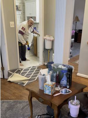 A post by @thejockandbelleshow on TikTok caption: Gram was cracking up at how frustrated papa was getting when she said she had to use the bathroom and he’s been deep cleaning the bathroom for an hour and a half 😂😭😭 #grandparents #jockandbelle #Love #funnyvideo 