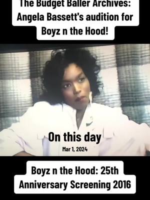 A post by @thebudgetballer on TikTok caption: Angela Bassett’s talent has been undeniable since day one. This audition tape for Boyz n the Hood is just a glimpse of the power, grace, and raw emotion she brings to every role. A true icon who has paved the way and continues to inspire. #AngelaBassett #Legendary #ActingMasterclass #BoyzNTheHood #onthisday 