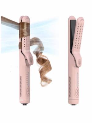 A post by @lovedoll42 on TikTok caption: Get flawless curls and straight hair with the 2-in-1 Hair Straightener & Curler—360° air conditioning and dual voltage for all hair types!✨💁‍♀️ #HairCurlerIron #StraightenerAndCurler #360AirConditioning #DualVoltageHairTools #HairCare