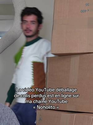 A post by @noholito on TikTok caption: La vidéo YouTube déballage de colis perdus est en ligne sur ma chaîne YouTube « Noholito » 