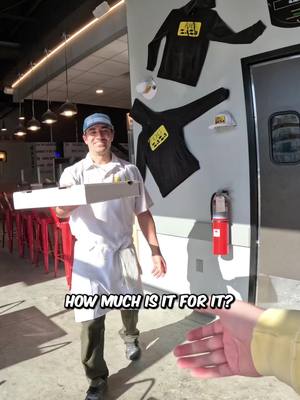 A post by @joshlilj on TikTok caption: Handing Out Pizza to Hungry People! 📍 OG Zaza, Shakopee Minnesota