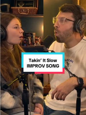 A post by @theimprovguy on TikTok caption: Takin’ It Slow | IMPROV SONG #improv #song #snail #turtle #musicalmonday #improvbroadway 