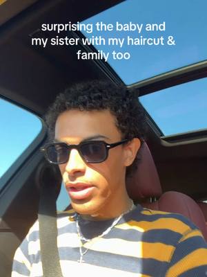 A post by @noahloyden on TikTok caption: Surprising the baby, my sister, and family with my haircut