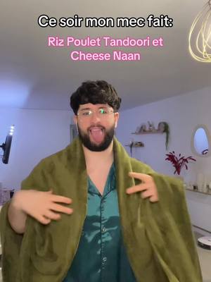 A post by @_iamzak_ on TikTok caption: Recette Riz Poulet Tandoori et Cheese Naan