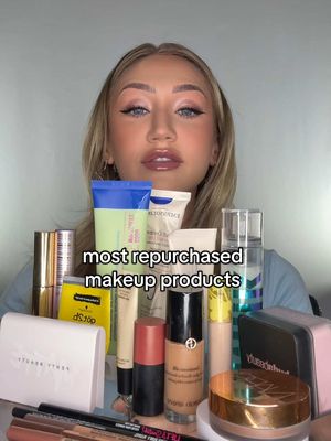 A post by @katiefarhood on TikTok caption: my MOST REPURCHASED makeup products of all time #mostrepurchasedmakeup #repurchasedmakeup #topmakeupproducts #makeupfavorites #makeuprecommendations 