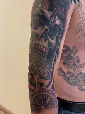 A post by @whatnooowaaay on TikTok caption: Some more work done on the sleeve. What do ya think so far? #tattoos 