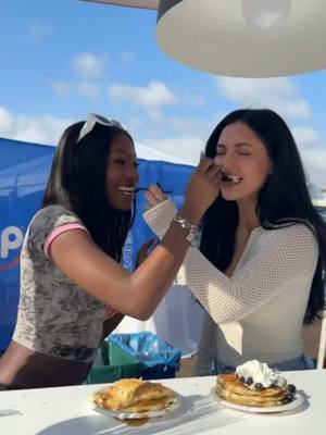 A post by @serenapagee on TikTok caption: Spent the day yesterday becoming a certified pancake flipper in honor of @IHOP national pancake day🩷 This was so much fun to do with my bestie @leah.kateb – grab your bestie and enjoy a free short stack at IHOP on National Pancake Day March 4 7am – 8pm #IHOPpartner