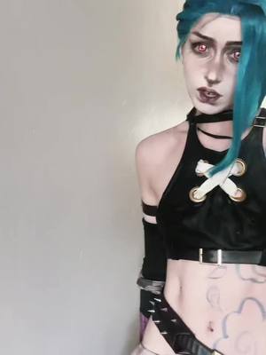 A post by @chloejonesyy on TikTok caption: And that’s ok :3 #jinx #jinxarcane #cosplay #fyp 