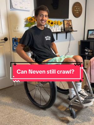 A post by @ambercogbill03 on TikTok caption: Can Neven still crawl if he’s paralyzed?♥️ #questionoftheday #paralyzed #paraplegic #wheelchair #wheelchairlife #fylpシviralシ #spinalcordinjury #spinalcordinjuryrecovery #spinalcordinjurysurvivor #fiance #engaged #motivation #howto #dirtbike #moto #racing #foryoupage #craighospital @Neven @Amber Cogbill 