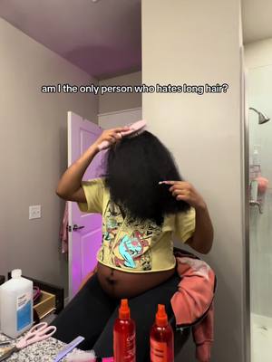 A post by @therealleci on TikTok caption: once my hair gets a lil to long for me I cut it. 😭😭😭😭😭 please don’t come for me I’ve had long hair my whole life & im over it 😭😭😭 