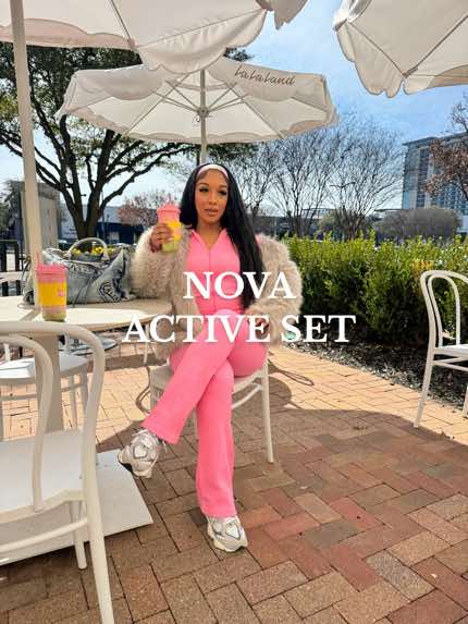 A post by @cec_marie95 on TikTok caption: Oh to be a girl 🫧💗💕🌸 @Fashion Nova  🔍Power Up Effortless Seamless Active Set #fashionnova #OOTD #biblestudy #thingstodoindallas #fyp #foryou 