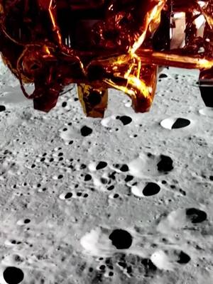 A post by @abcnews on TikTok caption: Here's the view from the Firefly Aerospace lunar lander, which on Sunday became the first privately owned spacecraft to pull off a fully successful moon landing. #abcnews #news #space #moon 