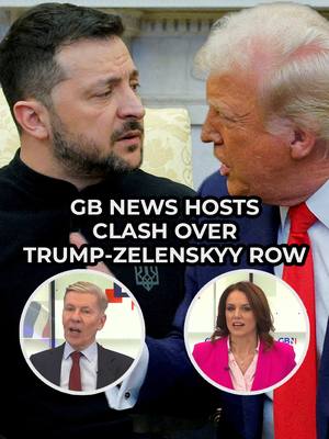 A post by @gbnews on TikTok caption: GB News presenters Andrew Pierce and Bev Turner clashed in a heated exchange over the recent confrontation between US President Donald Trump and Ukrainian President Volodymyr Zelenskyy at the White House. The pair offered starkly different interpretations of the extraordinary Oval Office meeting that saw Trump accuse Zelenskyy of being "disrespectful" and "gambling with World War Three". Speaking on GB News, Andrew Pierce said: 'I've never seen anything like that in 40 years of journalism.' #DonaldTrump #Zelenskyy #Zelensky #Ukraine #JDVance #GBNews 