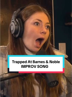 A post by @theimprovguy on TikTok caption: Trapped At Barnes & Noble | IMPROV SONG #improv #song #barnesandnoble #musicalmonday #improvbroadway 