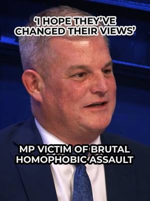 A post by @gbnews on TikTok caption: The Shadow Secretary of State for Culture, Media and Sport has opened up about being the victim of a homophobic attack. Conservative MP, Stuart Andrew, spoke to Gloria de Piero about the incident, which also saw his dad hit in the face with a brick. 🎧  Listen to the Gloria Meets... podcast now, available wherever you get your podcasts from. #crime  #ukpolitics #GBNews 