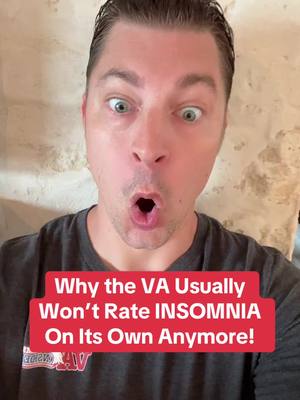 A post by @vaclaimsinsider on TikTok caption: 🛑 Why the VA Usually Won’t Rate INSOMNIA On Its Own Anymore! And How to Factor It Into Your VA Rating Percentage. #vaclaims #vadisability #vabenefits #vadisabilitybenefits #vaclaimtips #vaclaimhelp #vaclaimssupport #veterans #disabledveteran #vaclaimsinsider 