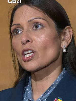 A post by @gbnews on TikTok caption: 🚨 Shadow Foreign Secretary, Priti Patel argues that Britain holds a key responsibility in leading Europe’s efforts to support Ukraine, despite the ongoing need for improvement within British public services.  #News #Politics #Ukpolitics #Britain #Brits #Uknews #Gbnews 