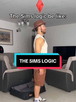 A post by @loczniki on TikTok caption: The Sims logic💁🏼‍♀️