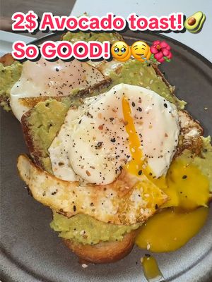 A post by @justinchopelas on TikTok caption: Let’s make 🥑“$2 Avocado Toast”🌺🤤 SOoGOOD So AMAZING!😆 Must try! ##fyp##Foodie##chopelasreviews##fypシ##foodvlog##foodcritic##foodreview##budgetmeal##avocadotoast