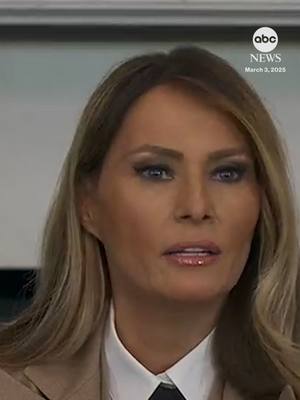 A post by @abcnews on TikTok caption: First lady Melania Trump made her first public remarks of her husband's second term on Monday, hosting a roundtable in support of the "Take It Down" Act, which would criminalize deepfake and non-consensual pornography and require platforms to remove such content. "It's heartbreaking to witness young teens, especially girls, grappling with the overwhelming challenges imposed by malicious online content, like deep fakes."  #news #flotus #melaniatrump #firstlady #abcnews 