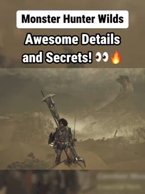 A post by @puzzleknows on TikTok caption: Awesome Details and Secrets! - Monster Hunter Wilds #gaming #GamingOnTikTok #fyp #f #games #MonsterHunter #foryoupage #monsterhunterwilds #monsterhunterwild #mh #monsterhunterworld 