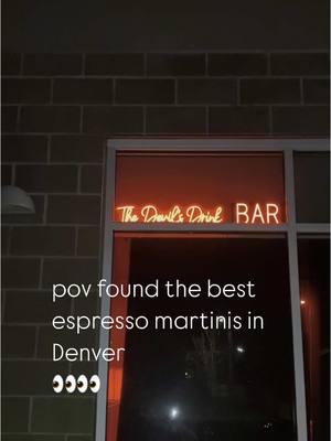A post by @angeltantillo on TikTok caption: Your next Denver destination 👀👀 Drinks, atmosphere, and staff were 10/10…. HIGHLY RECOMMEND 👹🍸 #denver #denvercolorado #denverinfluencer #denverblogger #denvercontentcreator #denverco #denverfood #denversmallbusiness #denverbarscene #espressomartinis #cocktails #alt #alternative #viral @The Devils Drink 
