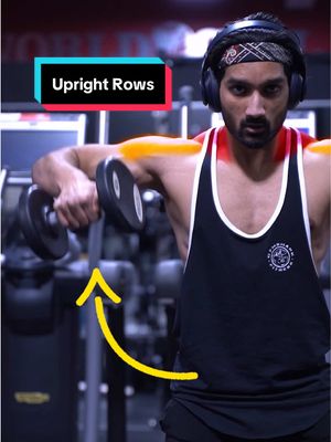 A post by @hazzytrainer on TikTok caption: Carve your Body with These 3 Variations ⚠️ . Here are 3 variations that you can perform with just 2 Dumbbells. 🔥 When performing Upright Rows with the Dumbbells Close, this will emphasize your Front Delts & Traps. ✅ When performing Upright Rows with the Dumbbells to the Sides, this will shift emphasis to your Side Delts & Traps. ✅ Lastly, when Leaning your Body Forward and performing Rear Delt Flyes. This will emphasize your Rear Delts & Mid-Back. ✅ Save this for next time you Train with 2 Dumbbells. 💪🏽 Keep crushing it warriors . #shoulders #delts #shoulderworkout