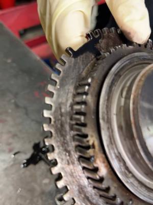 A post by @davesautocenter on TikTok caption: Duramax Oil Pump Gear Failure #autoshop #enginebuild #autorepair #enginebuilder 