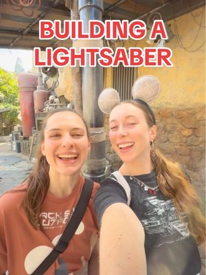 A post by @themouselets on TikTok caption: thinking of building a lightsaber in Galaxy’s Edge? This was our full experience! #disneyworld #starwarsgalaxysedge #batuu #disneytips #disneyhacks 