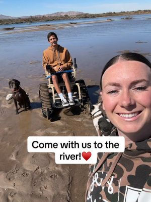 A post by @ambercogbill03 on TikTok caption: Day in the life! Taking the puppies to the river!♥️ #dayinthelife #paralyzed #paraplegic #wheelchair #wheelchairlife #fylpシviralシ #spinalcordinjury #spinalcordinjuryrecovery #spinalcordinjurysurvivor #fiance #engaged #motivation #howto #dirtbike #moto #racing #foryoupage #craighospital @Neven @Amber Cogbill 