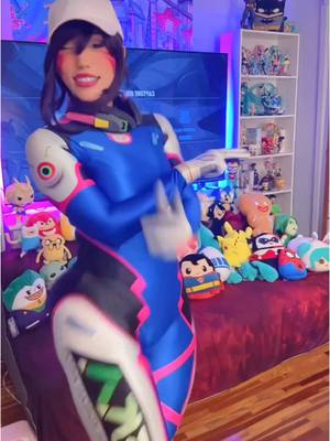 A post by @cherryneedlesll on TikTok caption: Replying to @Axel do you think I should honor Supermans’ss request? #Dva #overwatch #dvacosplay #overwatch2 #overwatchcosplay #fyp 