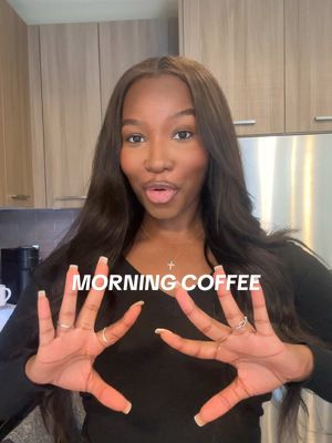 A post by @aniyahserinity on TikTok caption: Let’s make my morning coffee🤎 Me and my @Nespresso are besties at this point she has her own little corner in the kitchen🥰 #morningcoffee #nespresso 