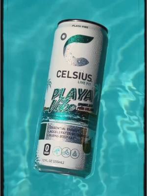A post by @celsiusofficial on TikTok caption: We’re officially on island time with our NEW Playa Vibe Pina Colada 🥥🍍 A sparkling sip of coconut and pineapple that takes you straight to the beach, no passport required 🌴 Grab it at your nearest @Walmart #CELSIUS #CELSIUSLiveFit 