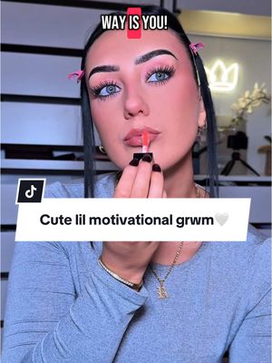 A post by @chantelleef on TikTok caption: in case somebody needed to hear it 🤍 #grwm #bodypositivity #makeuptok  Everything used: @PLOUISE Cherry Micellar Water  @Thayers Rose Water @byoma Mily Toner @Olehenriksen Skin Rich Rescue Crème & Vitamin C EyE Cream 🍊  @Glow Hub Resusable Eye Patches @nyxcosmetics_uk Brow Pen in Black & Brow Glue in Clear  @MaybellineUK Firework Waterpoof Mascara  @NAMIKI LASHES Doll Lash Cluster on ends - also using their glue  @Erborian Tinted Moisturiser in Nude  @bBold Tan Dark Instant Tan @Huda Beauty Pink Colour Corrector , warm brown lip liner & Black Khol Liner  @lilidurobeautyuk Concealer (underrated!!!) @W7Makeup Watermelon Lip Mask @Anastasia Beverly Hills Contour Stick in Mink @CAIA Cosmetics Bronzing Stick @YSL Beauty NU Lip and Cheek Balm in Fushia & Pressed Translucent Powder @thebeautycrop Vitamin Babe Powder in Translucent  @e.l.f. Cosmetics UK Glitter Lip Oil In Candy Coded  @Fenty Beauty NEW Setting Spray  @Bohomoon Jewellery is everything  @ghd Straightners  @urban decay Space Cowboy Shimmer  @Glamlite Chucky Mirror !!