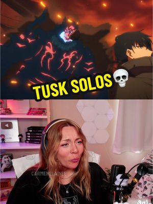 A post by @carmenelainee on TikTok caption: Replying to @PoppaElite thought that would last longer💀💀 full solo leveling season 2 episode reaction on yt! [carmenelainee]⭐️  #sololeveling #jinwoo #jinho #sungjinwoo #sololevelingreaction #anime #manga #animereaction #sololevelingseason2 