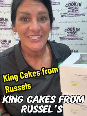 A post by @halthecajunladyaccent on TikTok caption: Russel’s brought me these king cakes #mardigras #kingcakes #louisianacheck #halthecajunladyaccent 