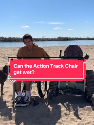 A post by @ambercogbill03 on TikTok caption: Can the Action Track Chair get wet? #questionoftheday #paralyzed #paraplegic #wheelchair #wheelchairlife #fylpシviralシ #spinalcordinjury #spinalcordinjuryrecovery #spinalcordinjurysurvivor #fiance #engaged #motivation #howto #dirtbike #moto #racing #foryoupage #craighospital @Neven @Amber Cogbill 