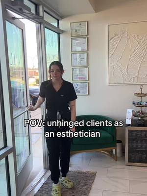 A post by @nalu.skin on TikTok caption: Unhinged clients as an esthetician #esthiebestie #esthihumor #estheticianlife #clientstorytime #esthetician #lashtech #nailtok 