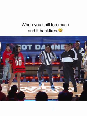 A post by @wildnout on TikTok caption: He knew TOO much 🤣 #WildNOut #gotdamned #jasonlee #bsimone #eman #emanuelhudson #jokes #laugh #funny #laughing #roast #roasted #lol 