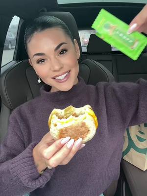 A post by @stephpappas on TikTok caption: Exciting news! TRUFF @sauce is now at @Starbucks for a limited time! 🔥😍🍳 TRUFF Hot Sauce Packets are available for free with your Starbucks qualifying hot breakfast item, upon request, while supplies last. Gifted to me by TRUFF and Starbucks. #TRUFFPartner