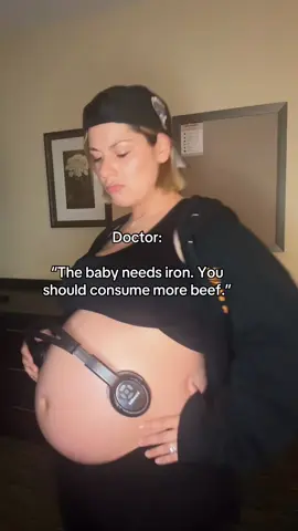 A post by @jaxwritessongs on TikTok caption: Making sure my baby gets her daily beef.                                🥩👶🏻                                                   #alabamabarker #bhadbhabie #kendricklamar #fyp #pregnant #drama 