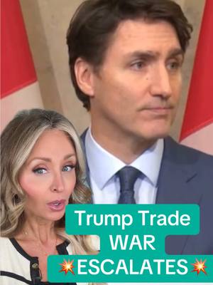 A post by @lisaremillard on TikTok caption: #tariffs #presidentTrump #canada🇨🇦 Prime Minister of Canada fires back with retaliatory tariffs against the US imports