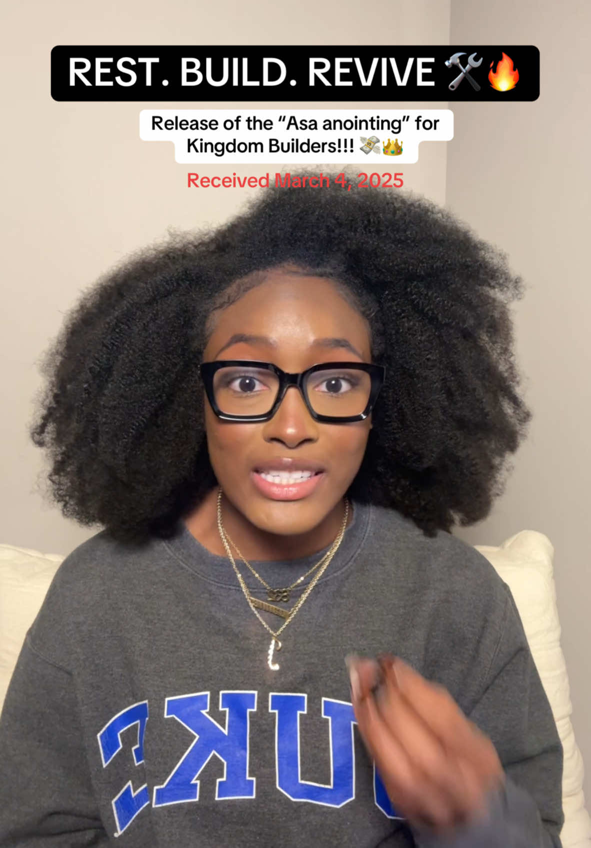 A post by @faithandfavor.min on TikTok caption: Prophetic word for Kingdom builders. Listen to the Lord’s prophets and you will be successful!!! #prophecy #propheticword #anointing #kingasa #nehemiah #wealthbuilding #entrepreneurship #kingdommindset #revival #propheticmessage #prophetess #faithandfavor #christians #christiantiktok 