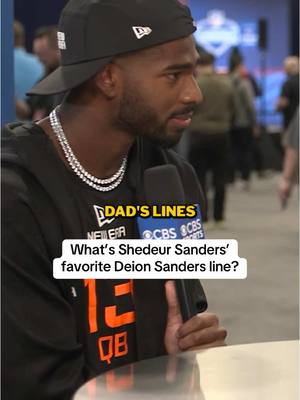 A post by @nfloncbs on TikTok caption: Shedeur Sander’s favorite Deion Sanders line #shedeursanders #deionsanders #nfl