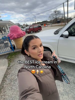 A post by @jade.amberrrrr on TikTok caption: the BEST ice cream in NC🍦☀️!! you cannot change my mind. sunni skies>> #sunniskies #icecreamnc 